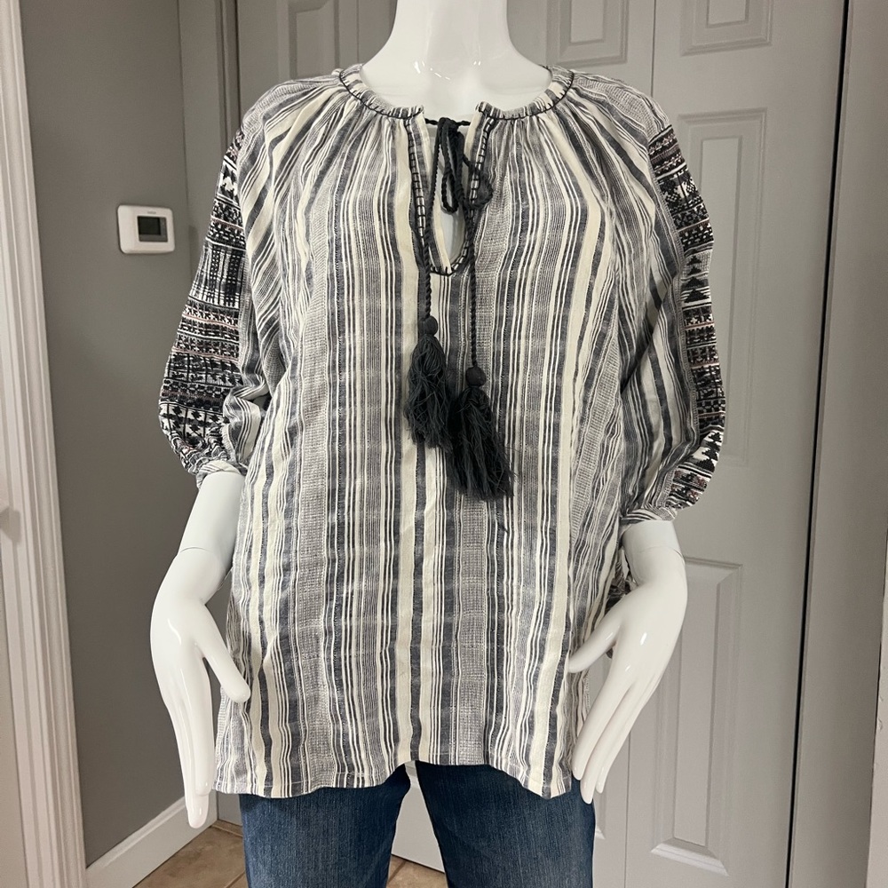 NIBI, Montauk, Size L Cotton, Boho Tunic